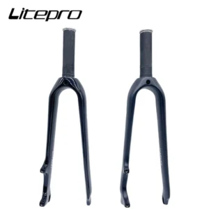 Litepro 20 22 Inch Carbon Fibre Disc Brake Front Fork Folding Bike 406 451 100mm Fork M18*1.25