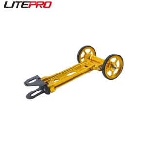 Litepro Extension Easy Wheel Rack Alloy Technology Parking Push Wheel CNC Telescopic Rod Booster Wheel For Birdy Bicycle