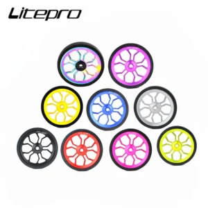Litepro JKlapin 3D Hollow 82mm Spider Easy Wheel Enlarged  Folding Bike Bearing Push Wheel For Brompton Bicycle